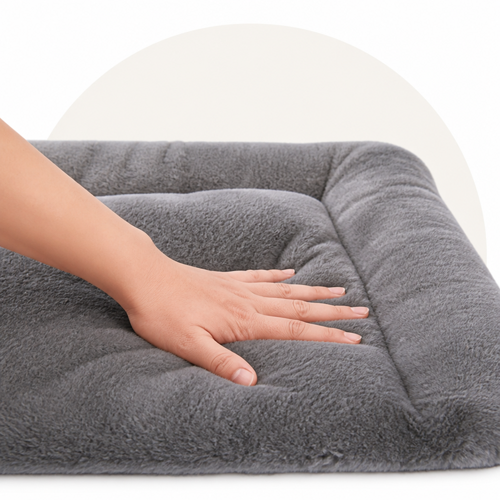 DogBedHouse Plush Flannel & Non-Slip Dog Mat (Machine Washable)