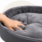 DogBedHouse Short-Plush Polyester Oval Dog Bed