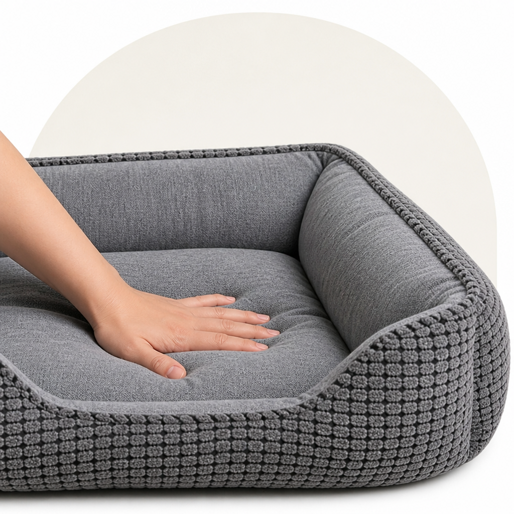 DogBedHouse Flannel & Machine Washable Non-Slip Dog Bed