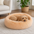 DogBedHouse Calming Plush Donut Dog Bed