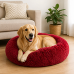 DogBedHouse Calming Plush Donut Dog Bed