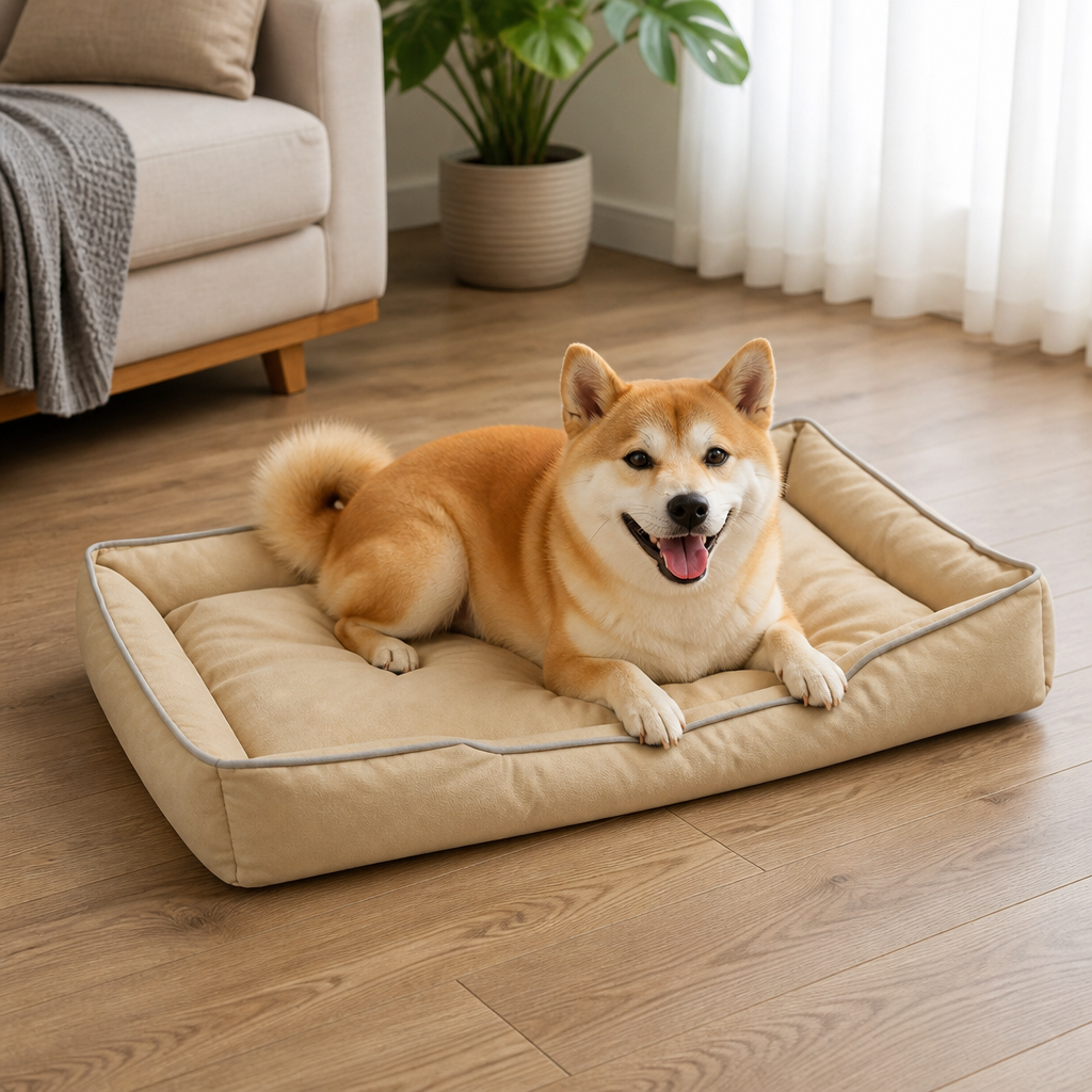 DogBedHouse Chew-Resistant 600D Oxford Dog Bed