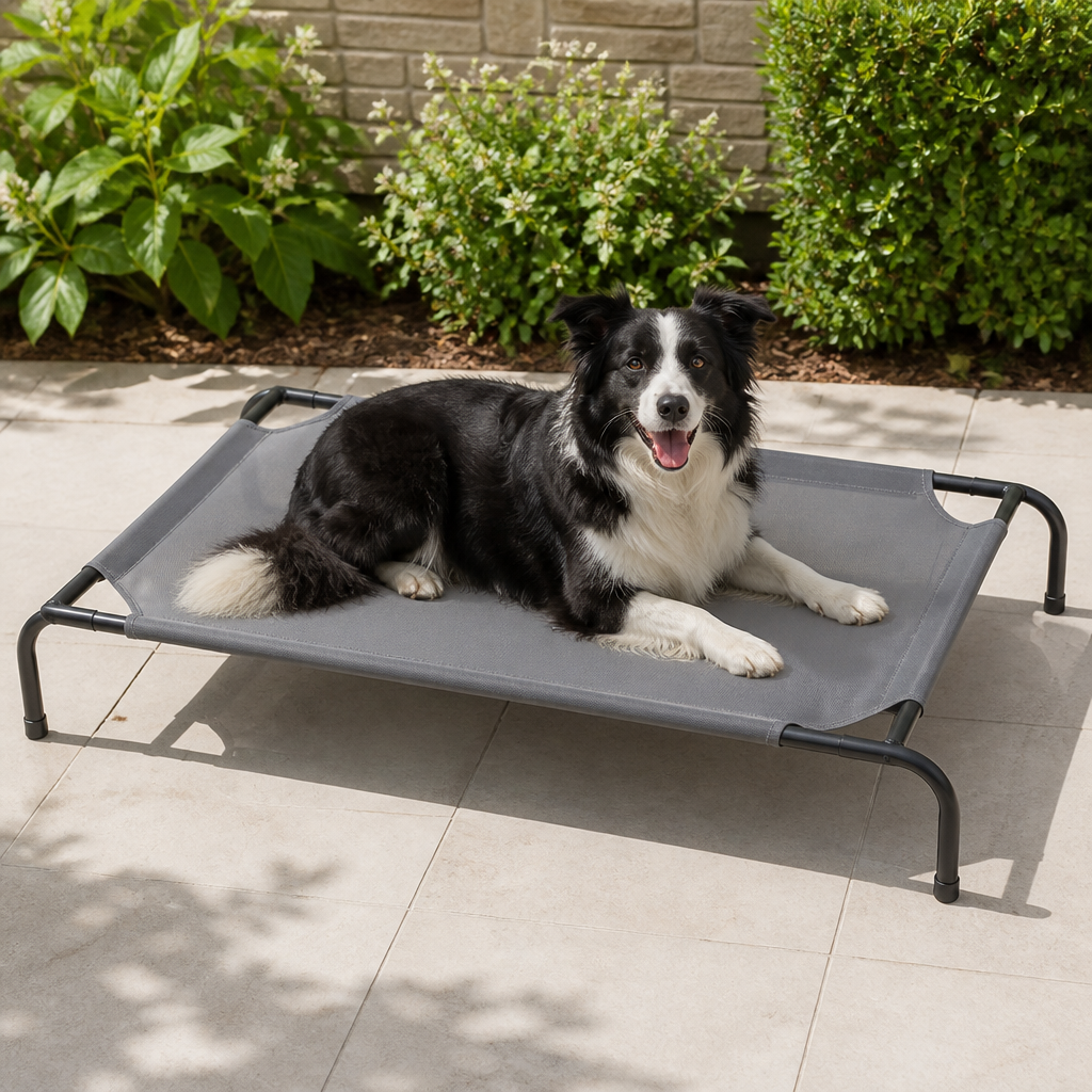 DogBedHouse Elevated Cooling & Chew-Resistant Dog Bed