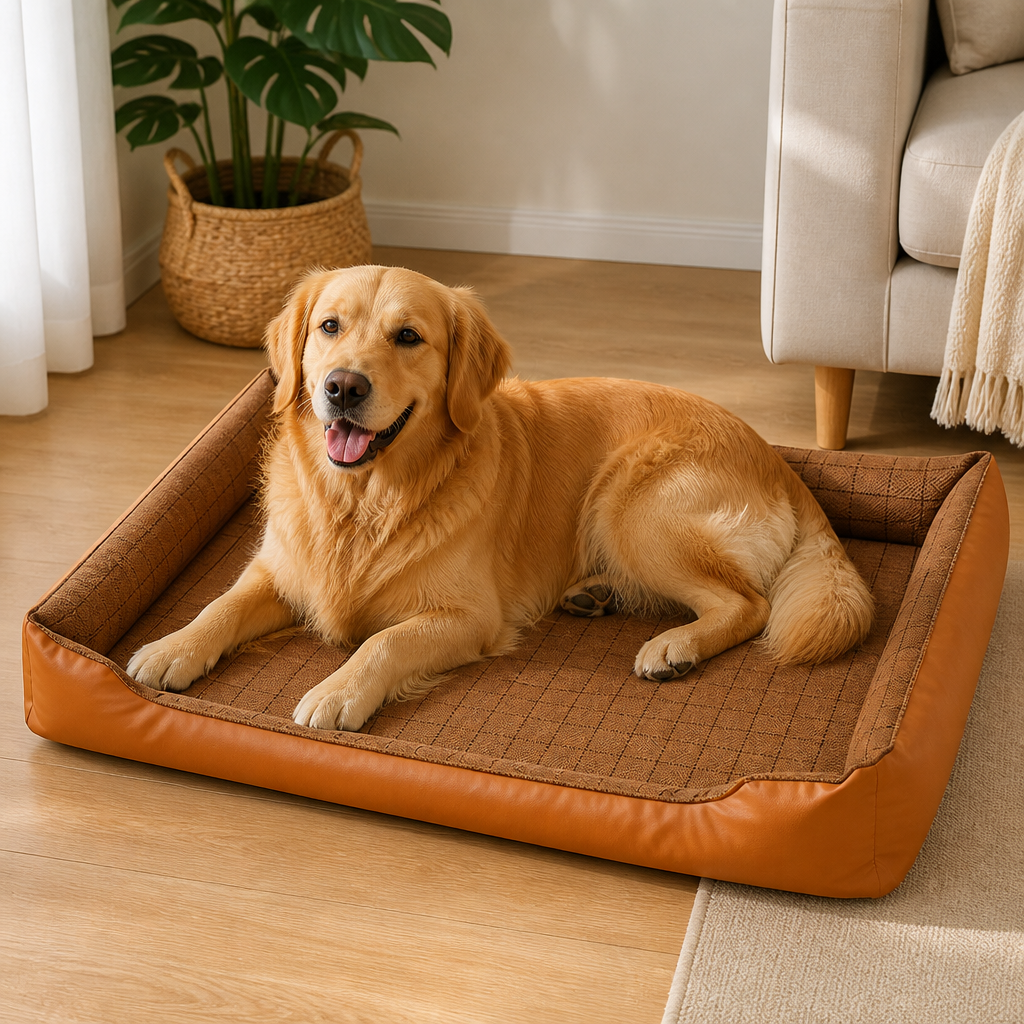 DogBedHouse Bite-Resistant Bamboo-Mat Dog House (Pre-Assembled)