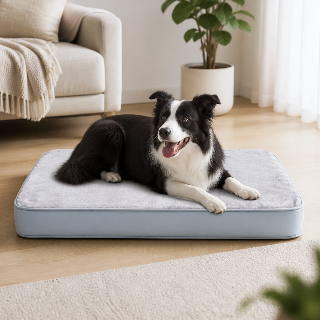 DogBedHouse Orthopedic Memory Foam & Non-Slip Dog Bed (Removable Cover)