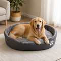 DogBedHouse Short-Plush Polyester Oval Dog Bed