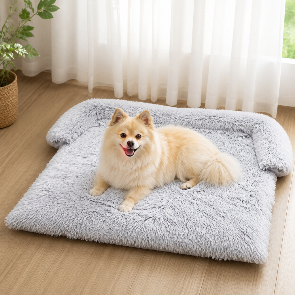 DogBedHouse All-Season Fluffy Washable Sofa Bed (Non-Slip Bottom)