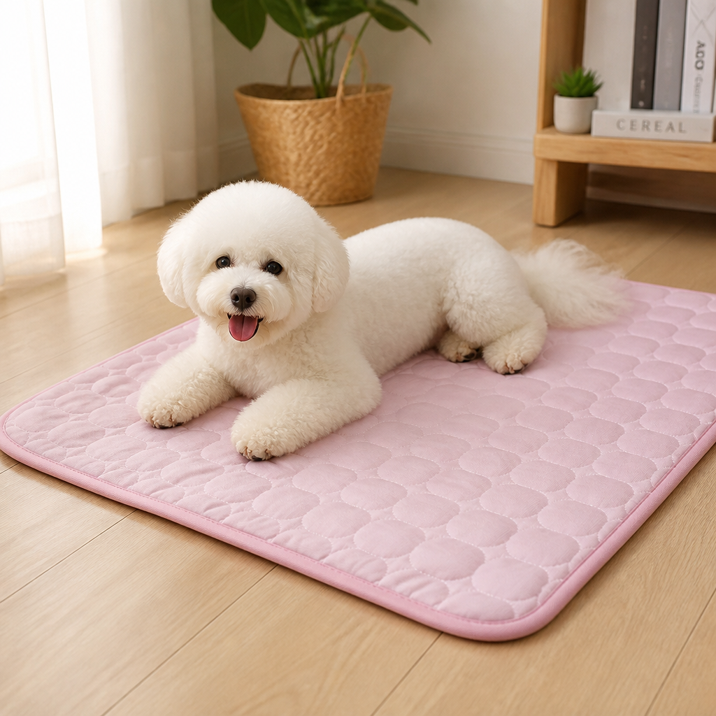 DogBedHouse Breathable Polyester Cooling Mat (Washable Cover)