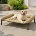 DogBedHouse Elevated Cooling Mesh Dog Bed (Removable Pillow-Top)