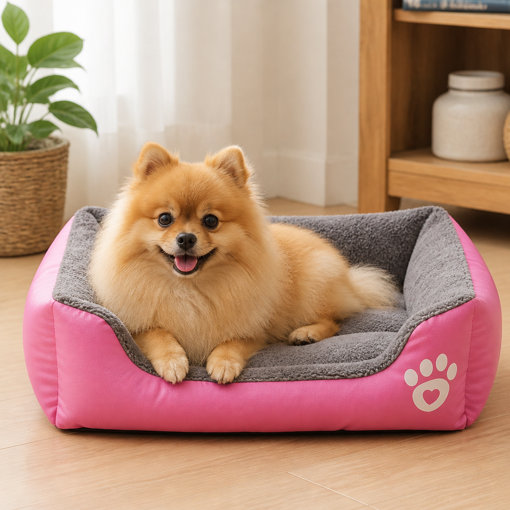 DogBedHouse Warm Plush & Washable Dog Bed