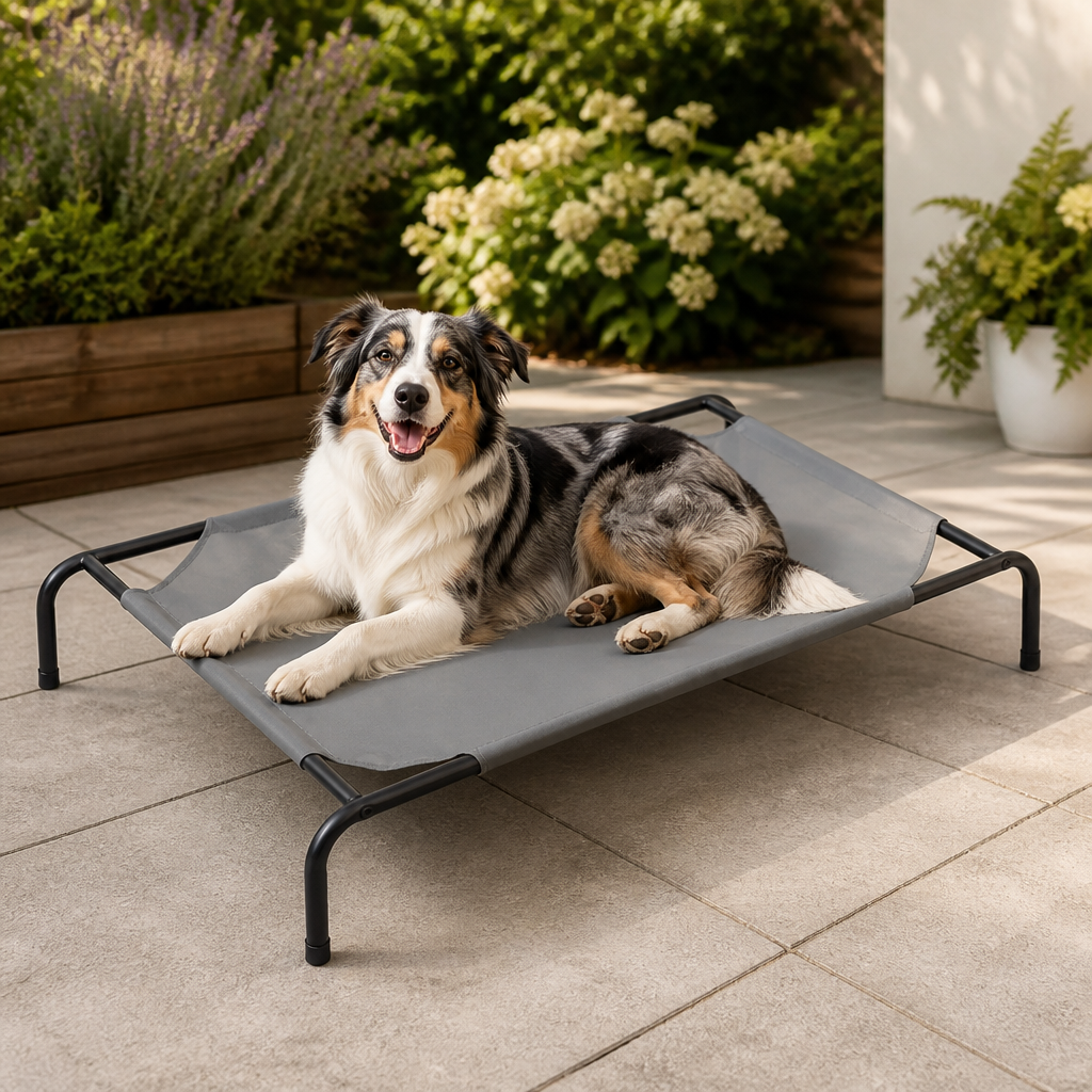 DogBedHouse Cooling Breathable Mesh Elevated Dog Bed