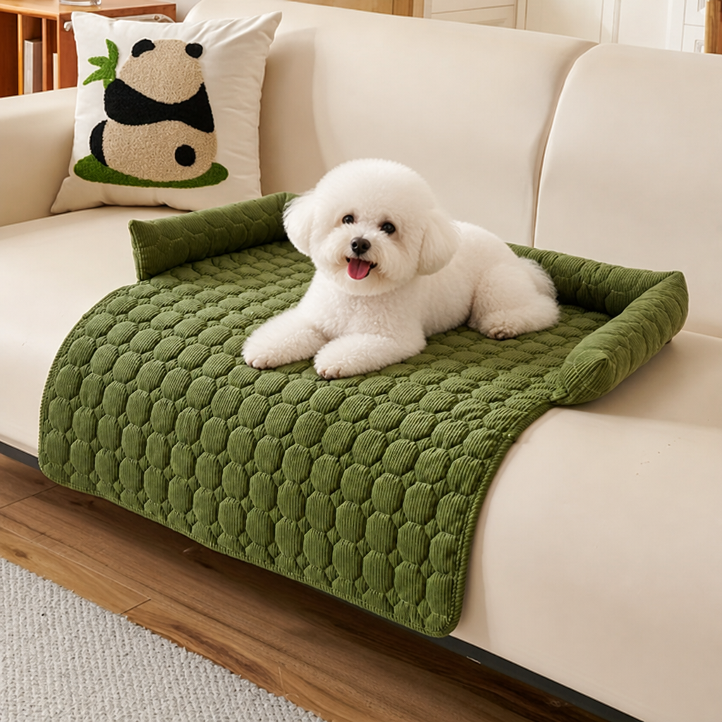 DogBedHouse Non-Slip & Scratch-Resistant Plush Pet Mat