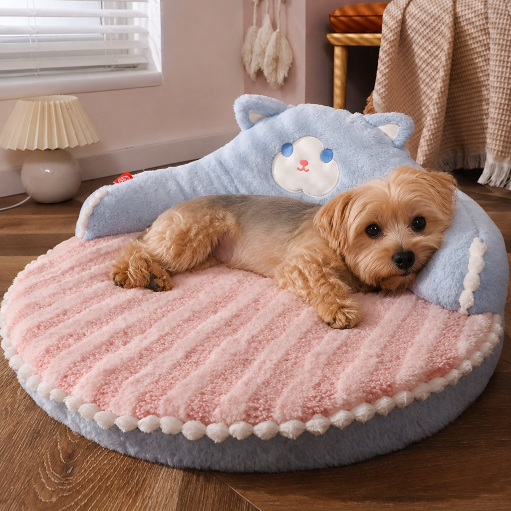 DogBedHouse Removable Mattress & Memory Foam Round Pet Bed