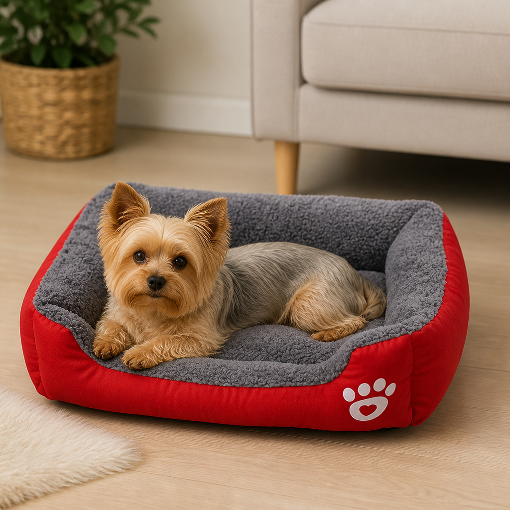 DogBedHouse Warm Plush & Washable Dog Bed