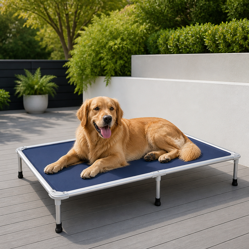 DogBedHouse Chew-Proof Aluminum Frame Elevated Dog Bed (Indoor/Outdoor)