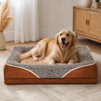 DogBedHouse Removable Washable Plush Bolster Bed
