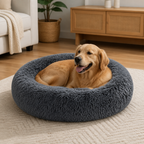 DogBedHouse Calming Plush Donut Dog Bed