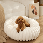 DogBedHouse Round Plush Sherpa Dog Bed (Multiple Sizes & Colors)
