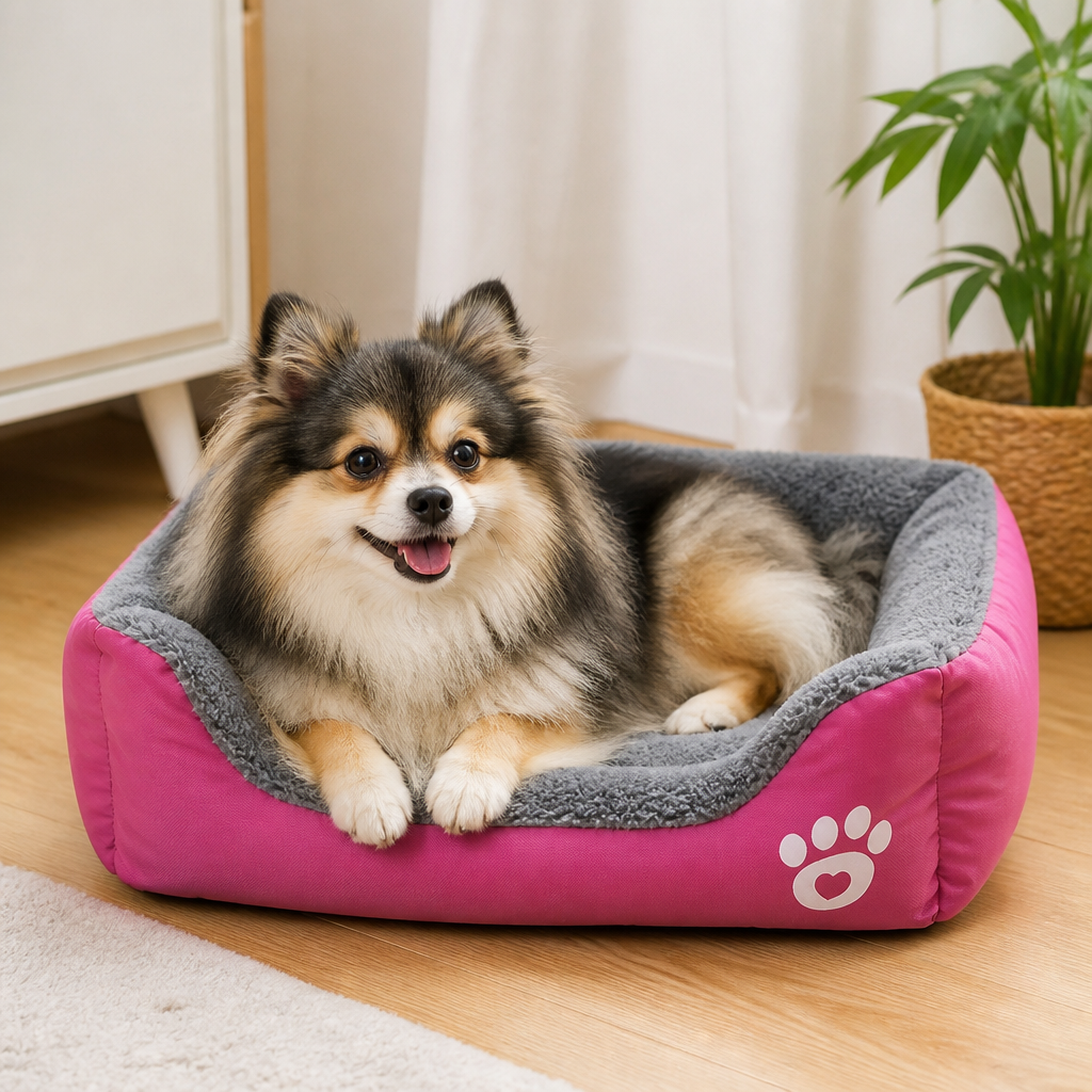 DogBedHouse Warm Plush & Washable Dog Bed