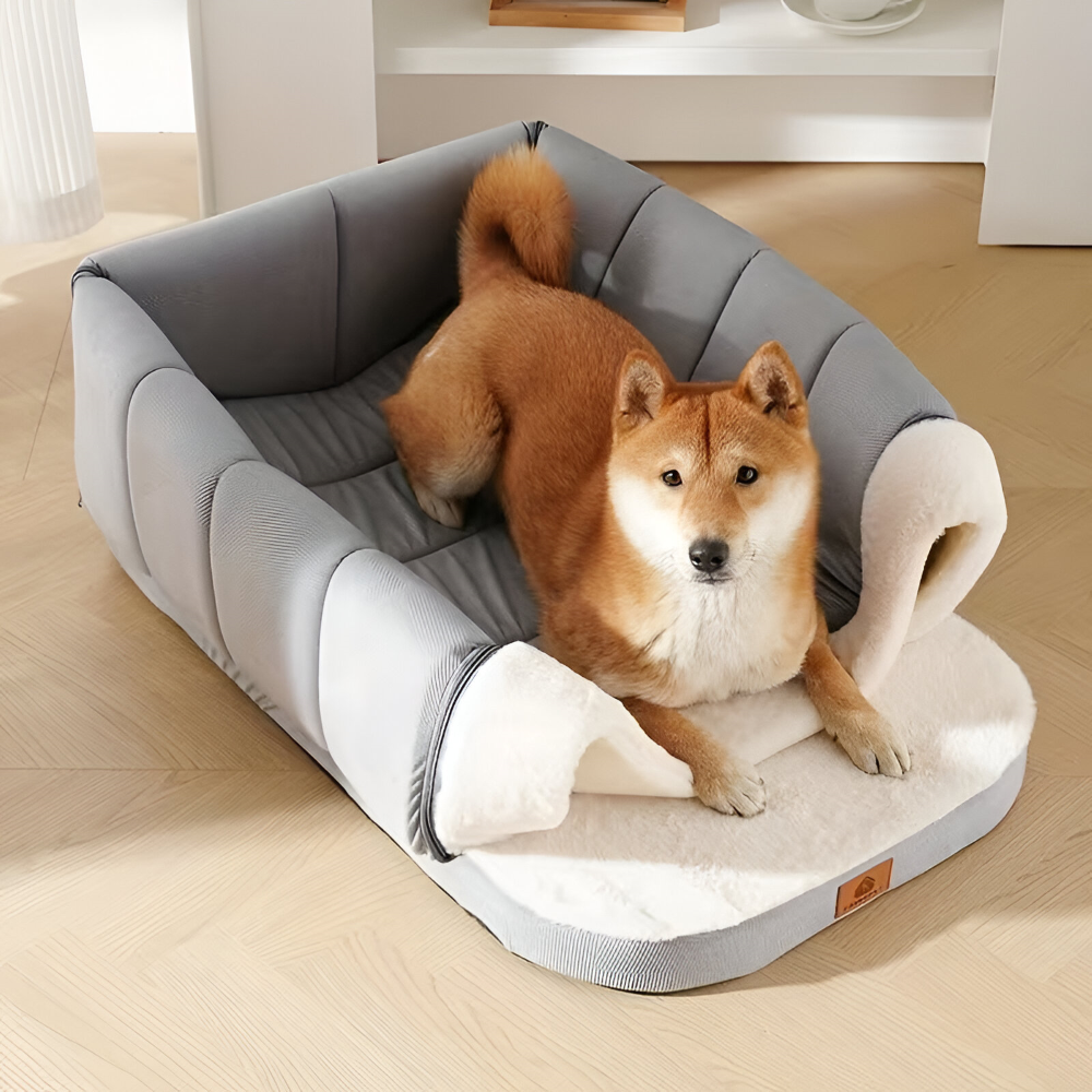 Convertible Pet Nest – 2-in-1 Dog Bed for Anxiety Relief