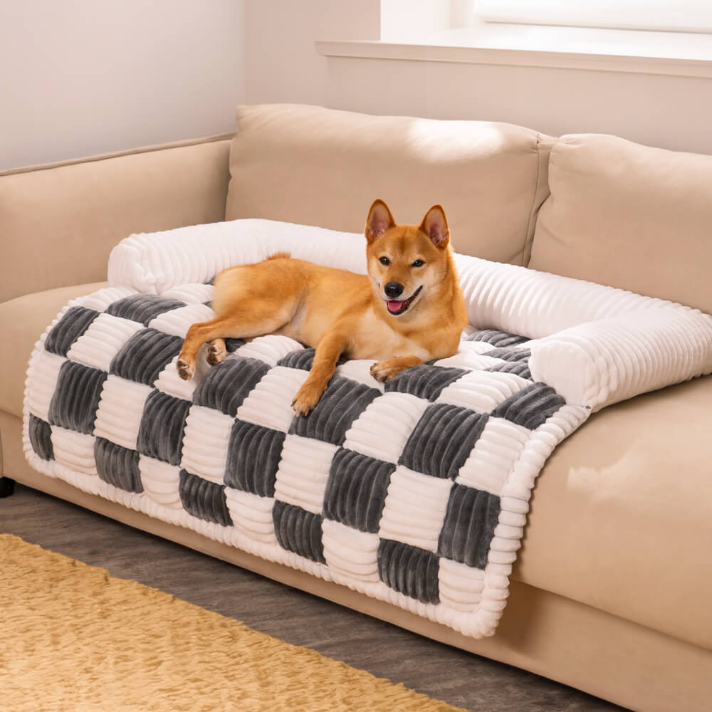 Cozy Check Cuddle Couch Bed