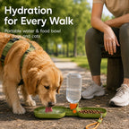 2-in-1 Leak-Resistant Folding Pet Travel Bottle & Bowl (15.6 fl oz)