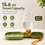 2-in-1 Leak-Resistant Folding Pet Travel Bottle & Bowl (15.6 fl oz)