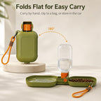2-in-1 Leak-Resistant Folding Pet Travel Bottle & Bowl (15.6 fl oz)