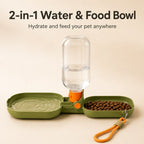 2-in-1 Leak-Resistant Folding Pet Travel Bottle & Bowl (15.6 fl oz)