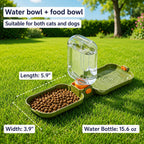 2-in-1 Leak-Resistant Folding Pet Travel Bottle & Bowl (15.6 fl oz)