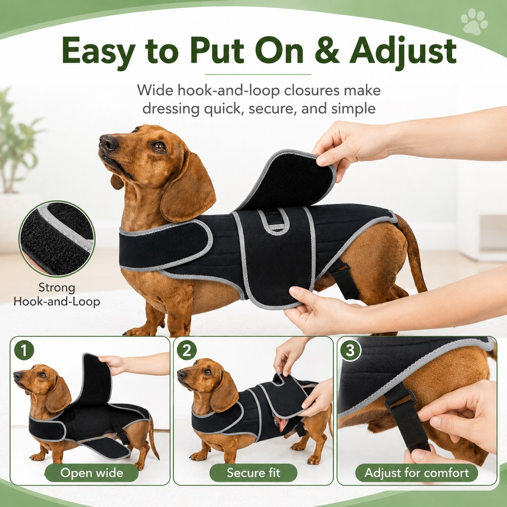 Adjustable Breathable Back Support Vest (Long-Backed Breeds)