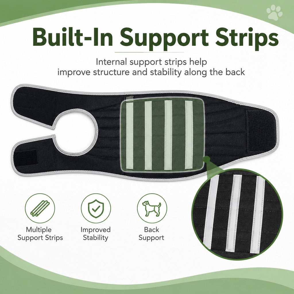 Adjustable Breathable Back Support Vest (Long-Backed Breeds)