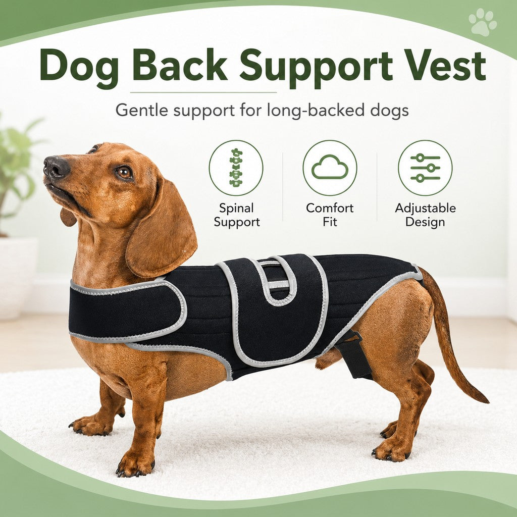Adjustable Breathable Back Support Vest (Long-Backed Breeds)