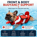 Adjustable Padded Chin Float Dog Life Jacket (Small Breeds)