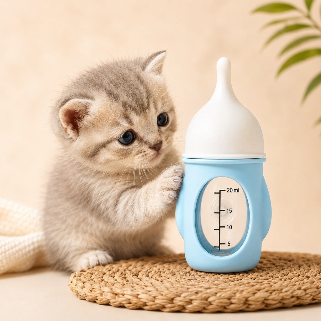 Anti-Choke Soft Silicone Nursing Bottle (For Newborn Puppies & Kittens)
