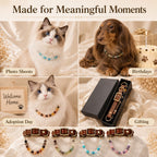 Astrology-Inspired Crystal-Beaded Adjustable Pet Collar