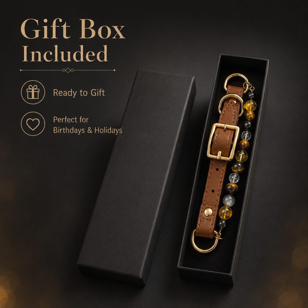 Astrology-Inspired Crystal-Beaded Adjustable Pet Collar