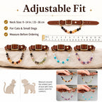 Astrology-Inspired Crystal-Beaded Adjustable Pet Collar