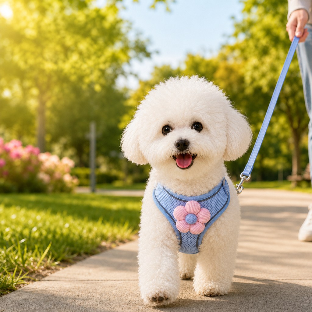Breathable 3D Mesh Adjustable Harness & Leash Set (Small Pets)