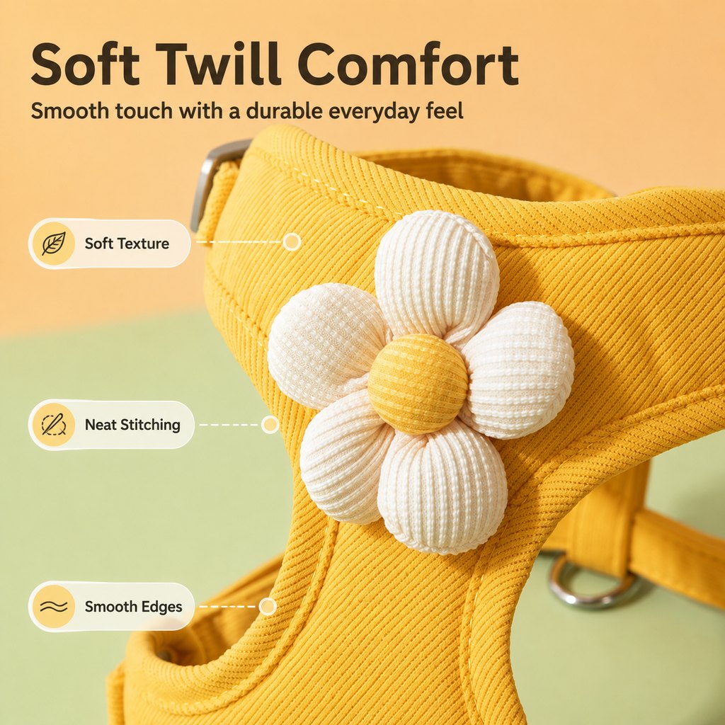 Breathable 3D Mesh Adjustable Harness & Leash Set (Small Pets)