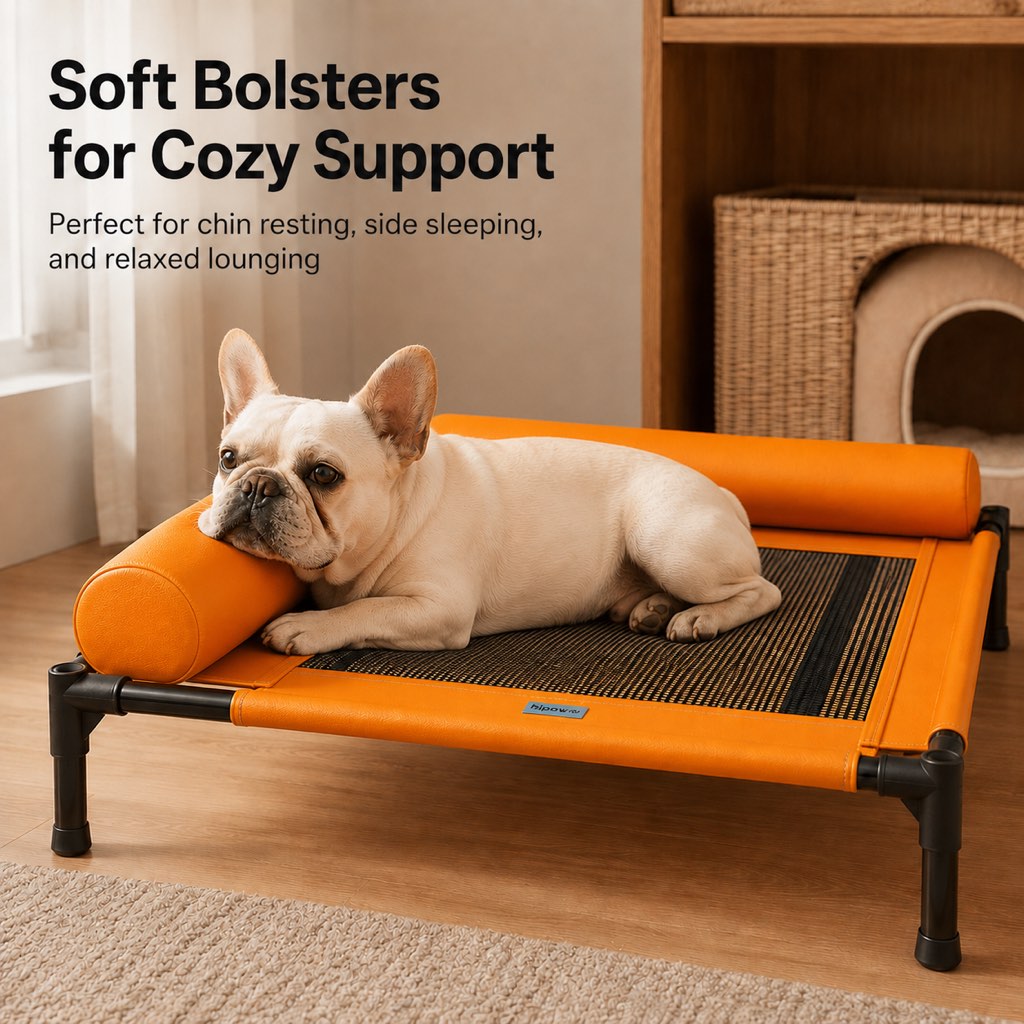 Breathable Mesh & Wipe-Clean Elevated Dog Cot