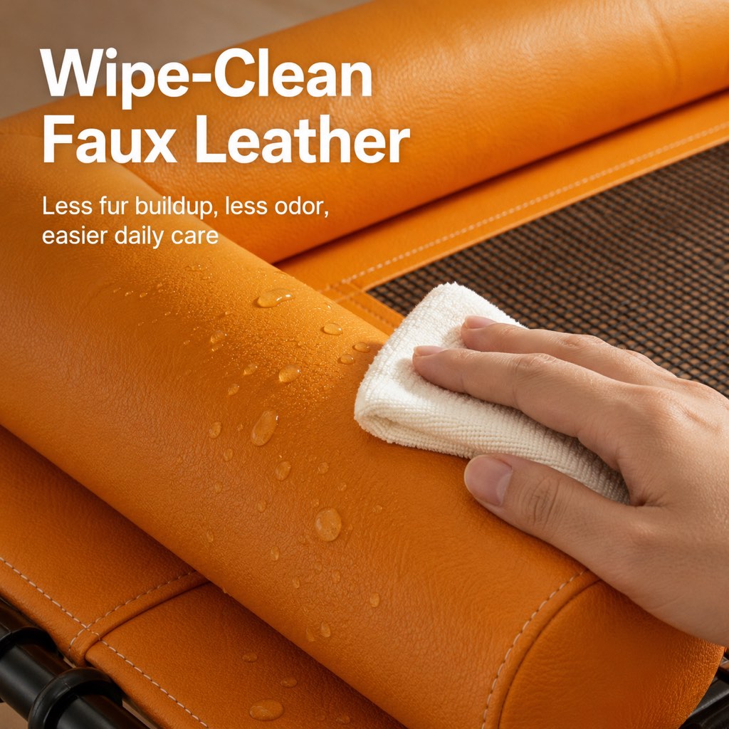 Breathable Mesh & Wipe-Clean Elevated Dog Cot