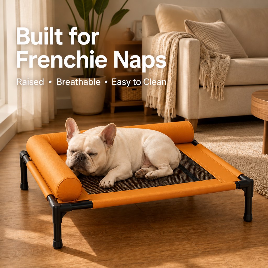 Breathable Mesh & Wipe-Clean Elevated Dog Cot