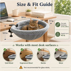 Clamp-On Desk-Mounted Cat Bed