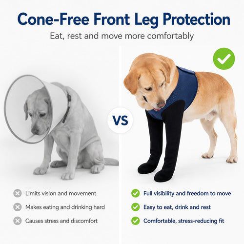 Cone-Free Breathable Dual Front-Leg Recovery Sleeves (Pair)