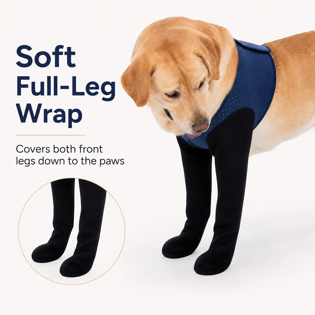 Cone-Free Breathable Dual Front-Leg Recovery Sleeves (Pair)
