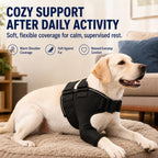 Contoured Warming Neoprene Dog Shoulder Brace (Single-Leg Sleeve)