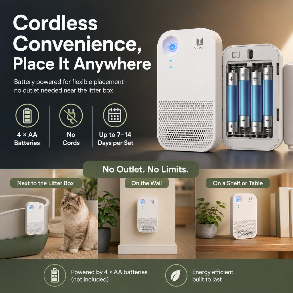 Cordless Auto-Sensing Dual-Mode Litter Box Deodorizer