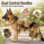 Detachable MOLLE Pouches & Breathable Mesh Dog Backpack Harness