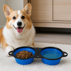 DogBedHouse 2-In-1 Collapsible Travel Bowl (Hangable)